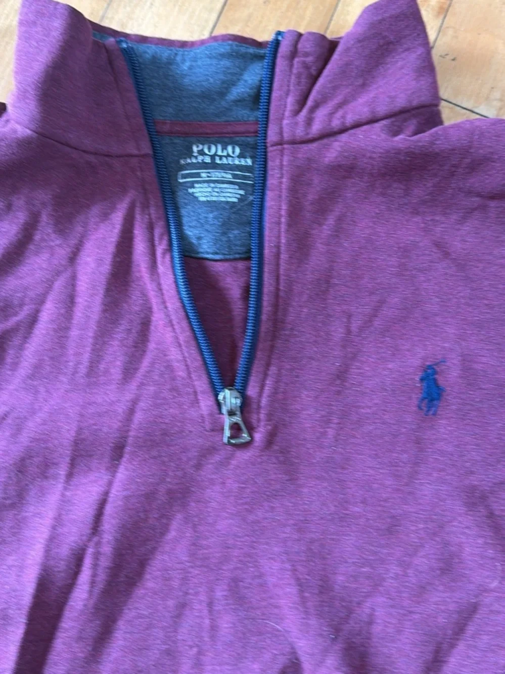 Polo by Ralph Lauren Men's Zip-Neck Sweater in Plum
